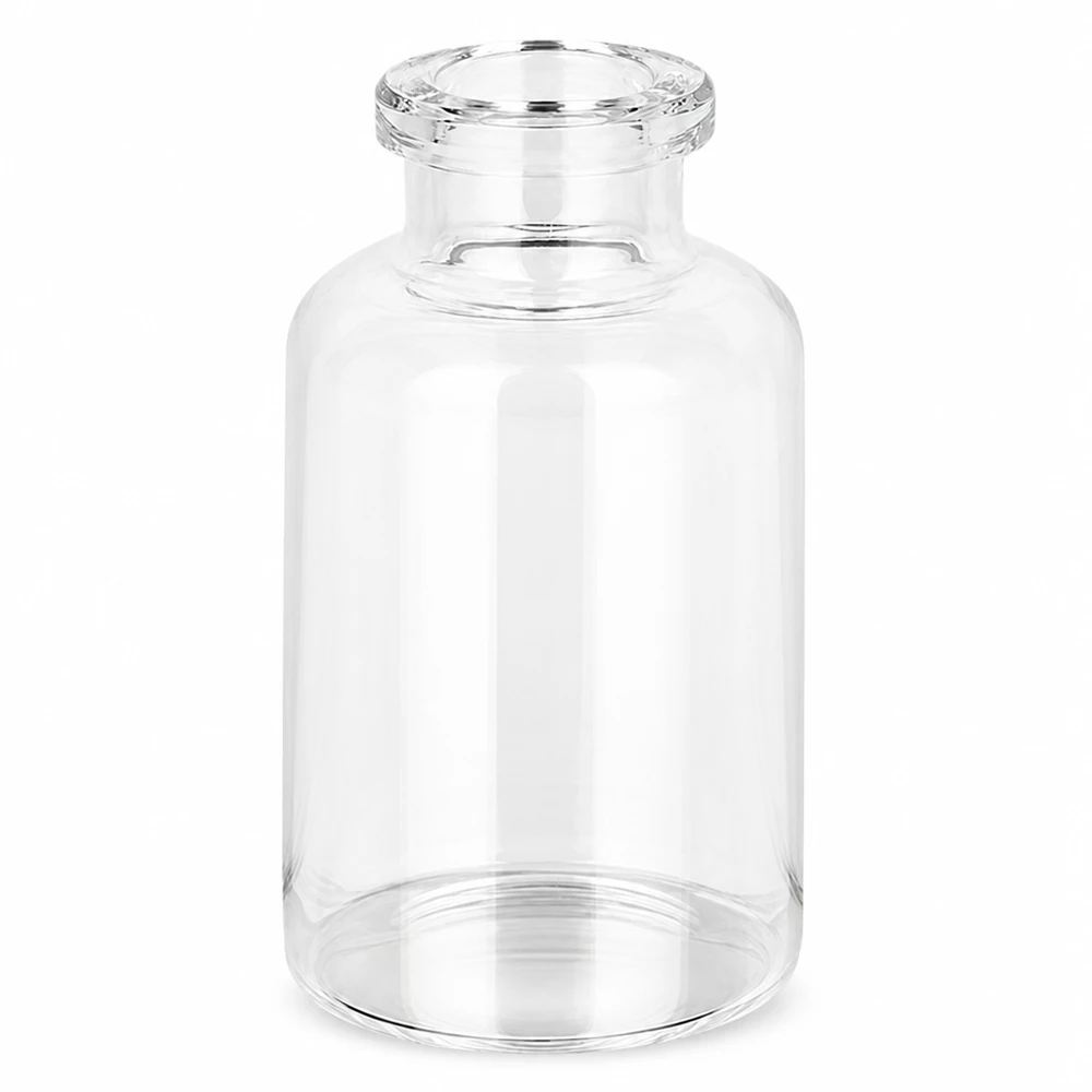 Leere sterile Injektionsflasche aus Klarglas 20ml Volumen für Arzneimittelabfüllung