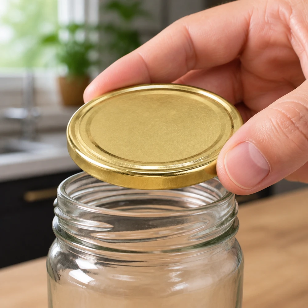 Einmachglas mit goldenem Schraubverschluss TO43 Küche UNiTWIST BPA-frei BioSeal Dichtung