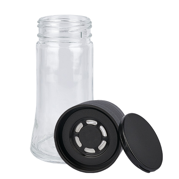 Salz-/Gewürzglas 95ml mit Mühle (grob) schwarz Salz-/Gewürzglas 95ml mit Mühle (grob) schwarz