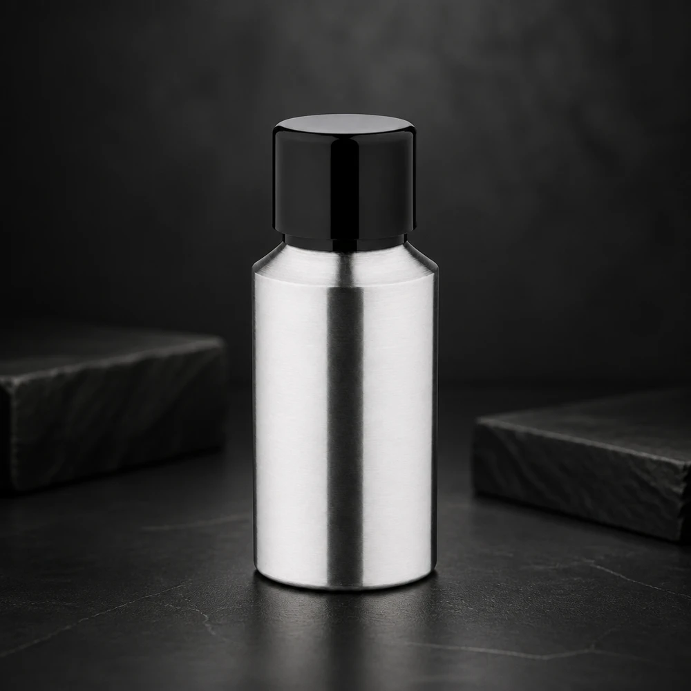 30ml geschliffene Aluflasche mit Schraubkappe Nachfüllbare 30ml Aluminiumflasche mit Schraubverschluss für wiederverwendbare Kosmetikverpackung