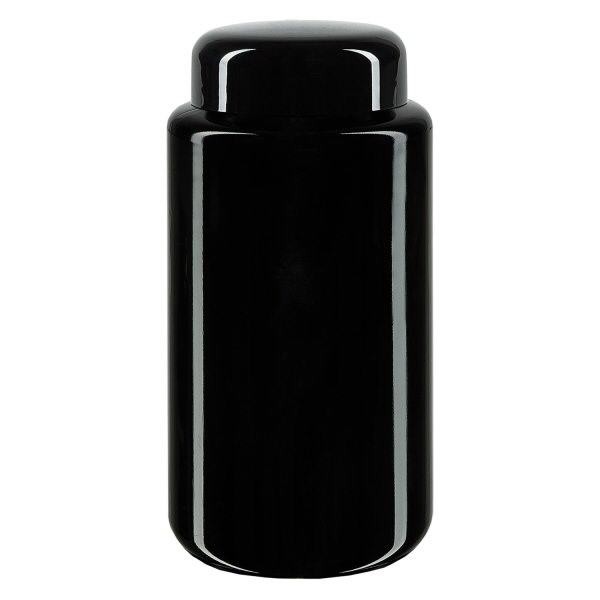 Weithalsdose Violettglas 200ml, mit schwarz Deckel Weithalsdose Violettglas 200ml, mit schwarz Deckel