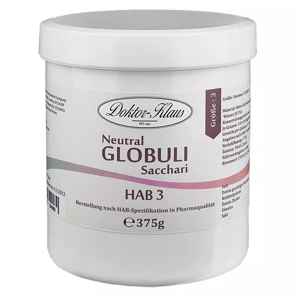 375g Neutral Globuli Gr. 3 von Doktor-Klaus 375g Neutral Globuli Gr. 3 von Doktor-Klaus