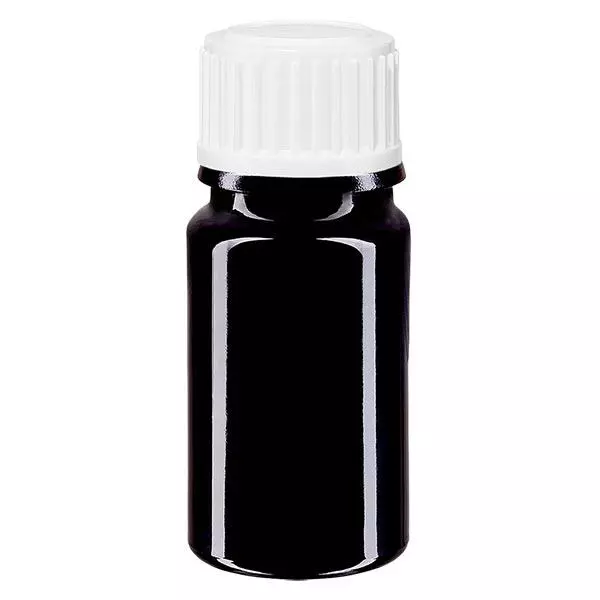 Apothekenflasche violett 5ml Tropfverschluss weiß 0.8mm Standard Apothekenflasche violett 5ml Tropfverschluss weiß 0.8mm Standard