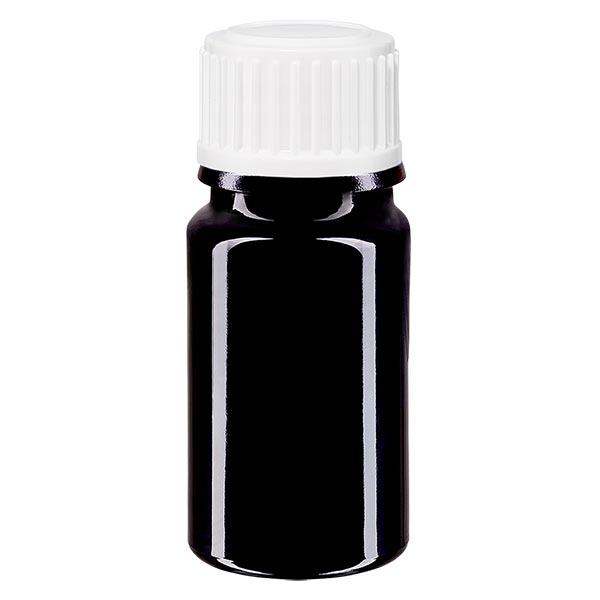 Apothekenflasche violett 5ml Tropfverschluss weiß 0.8mm Standard