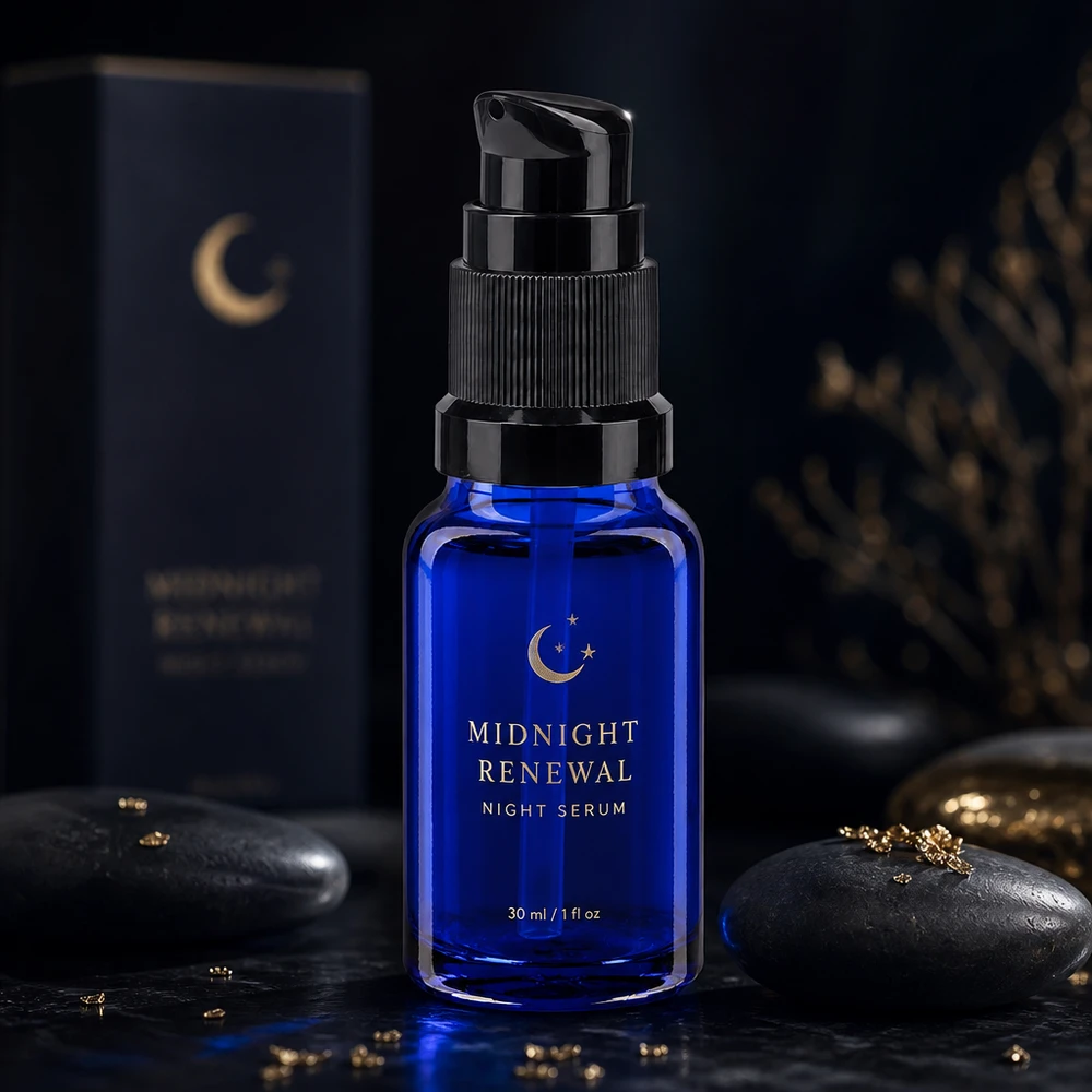 Apothekenflasche blau 10ml PumpVerschluss schwarz Standard Kleine Kosmetikflasche 10ml Blauglas mit Pumpverschluss schwarz für hochwertige Skincare Produkte
