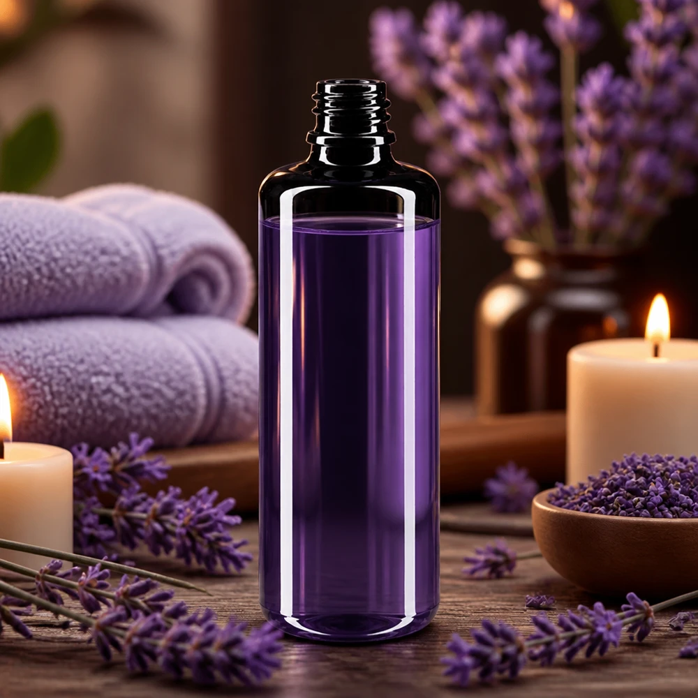 Kompakte Miron Tropfflasche Orion 50ml aus robustem Violettglas für langlebige Produktlagerung