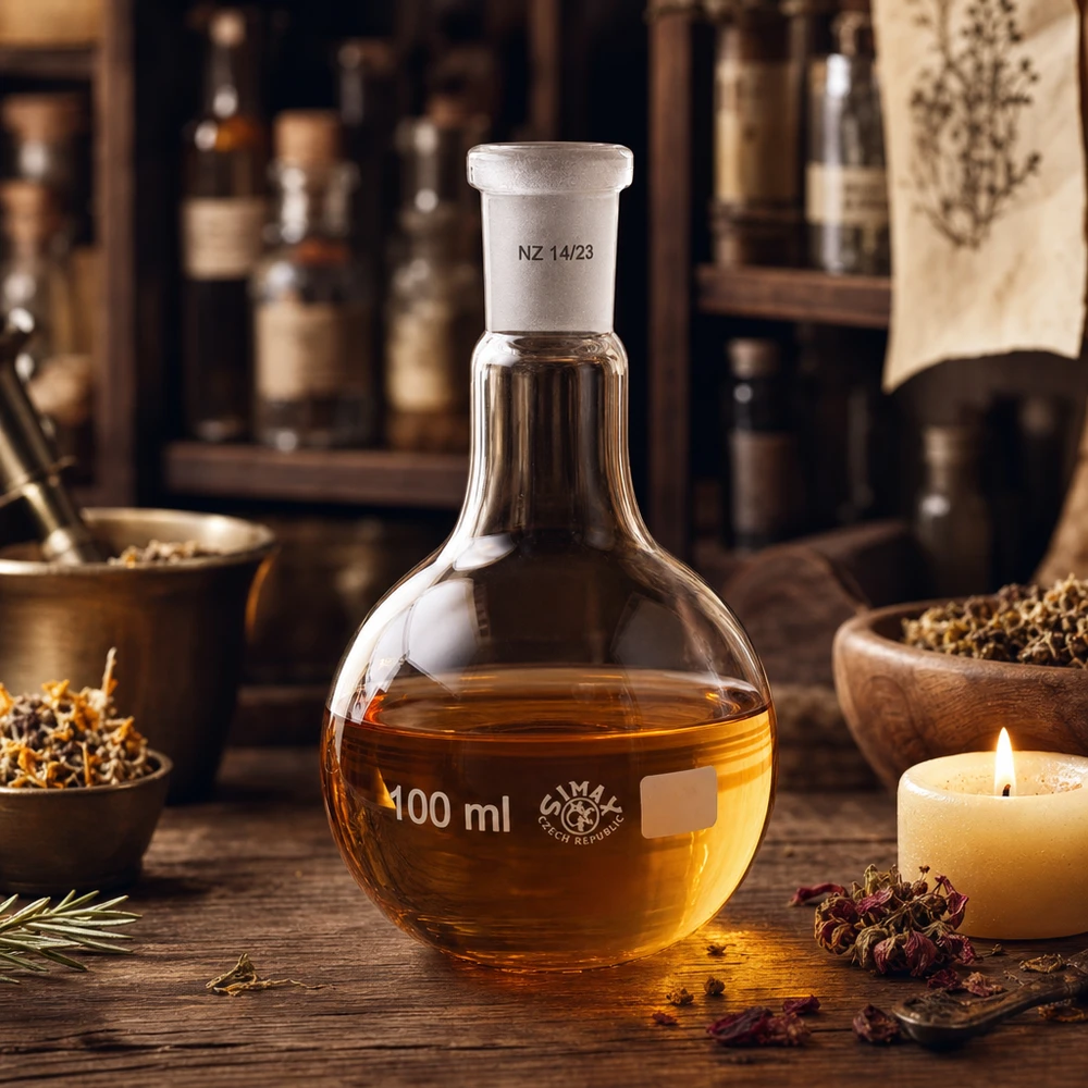 Glaskolben 100ml mit bauchiger Form und Normschliff 14/23 für Reaktionsführung