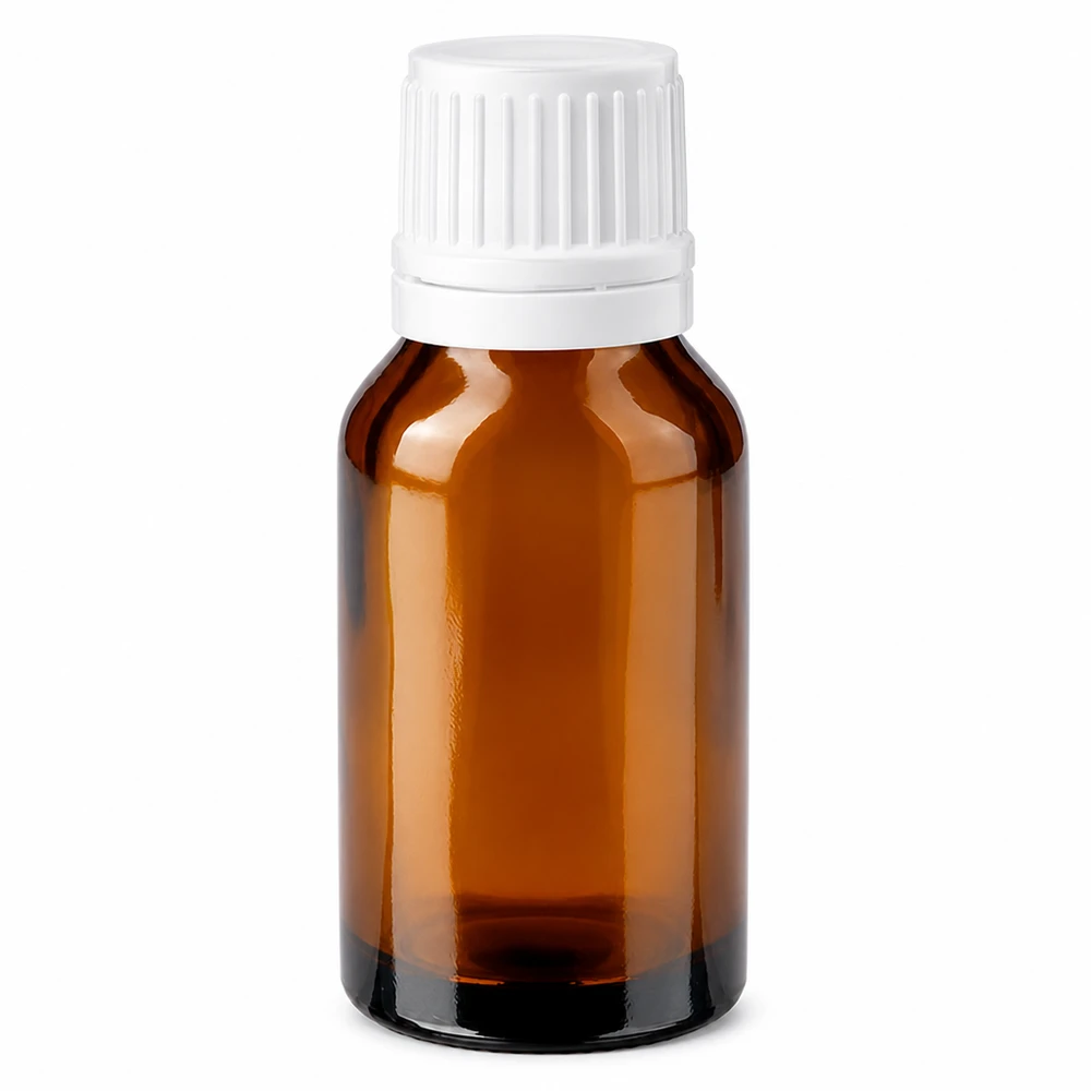 Apothekenflasche braun 30ml Schraubverschluss weiß Originalitätsverschluss Braunglasflasche 30ml mit weißem Kindersicherheitsverschluss 11mm für Apotheken