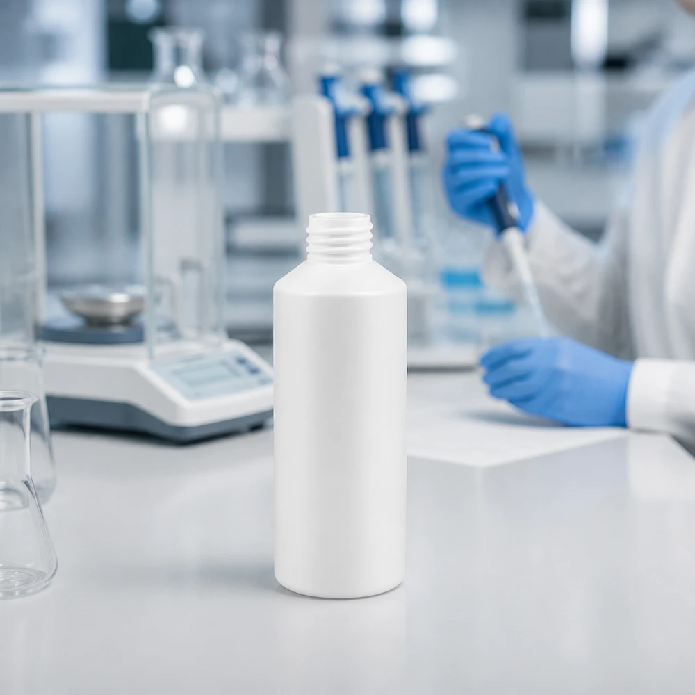 Kleine weiße HDPE Flasche 100ml ohne Verschluss für Medikamente und Chemikalien
