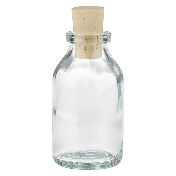 Flasche Klarglas 20ml mit Korken 11/14mm