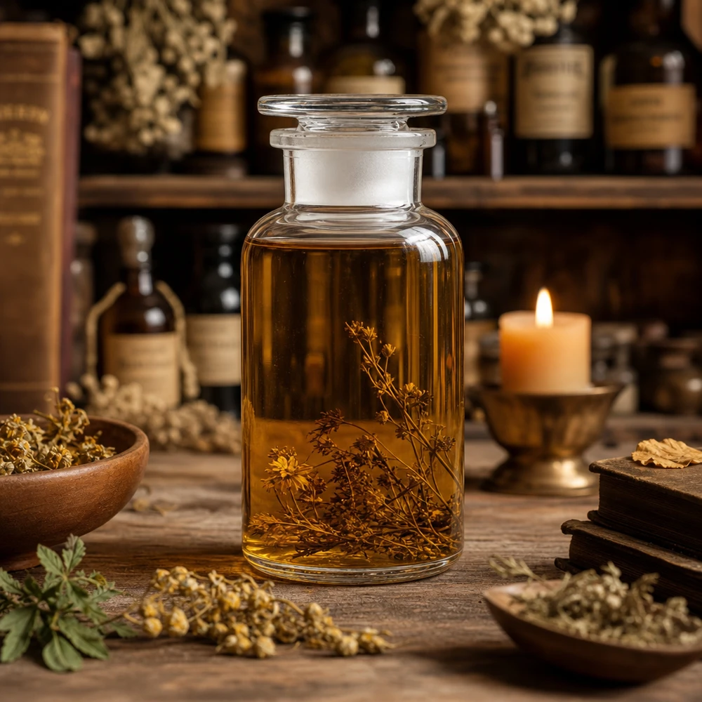 Apothekerflasche 500ml klar mit Weithals und Glasstopfen für Heilpflanzenextrakte