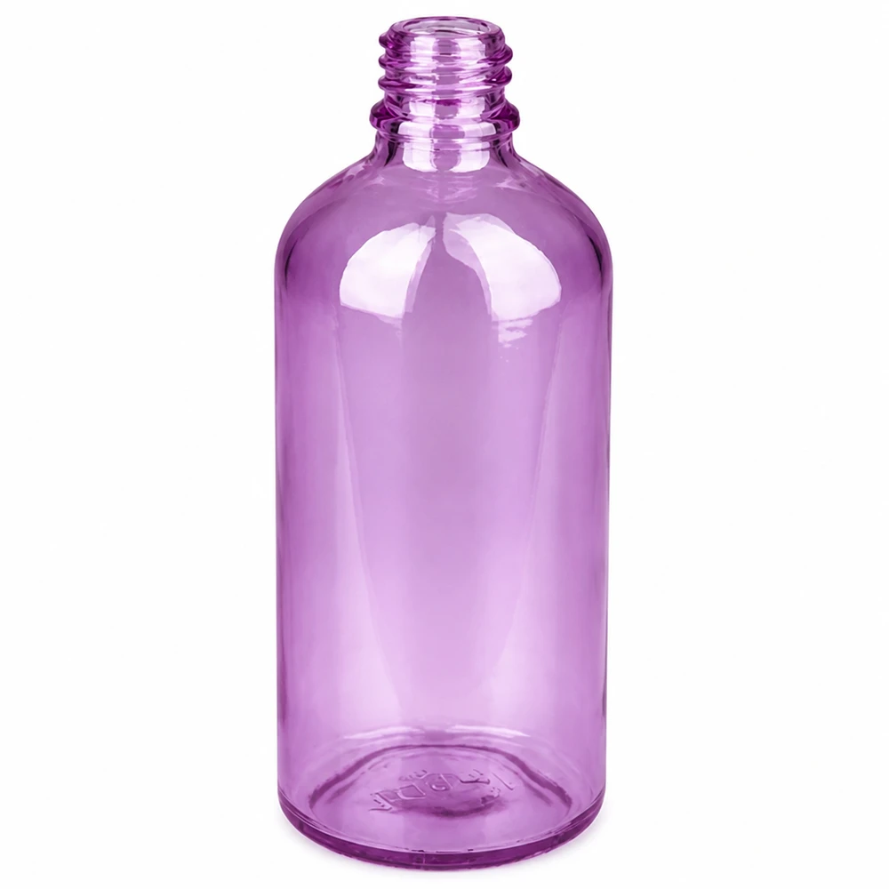 100ml Nasensprayflasche weiß/transparent Standard PurpleLine UT18/100 Kleine handliche 100ml Nasensprayflasche in Purple Line Design mit Standard UT18 Verschlussgewinde