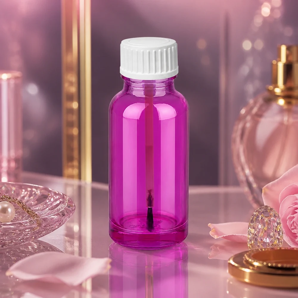 20ml Pinselflasche weiss Standard PurpleLine UT18/20 Professionelle Pinselflasche 20ml Fassungsvermögen ideal für Nagellack und flüssige Beauty-Produkte