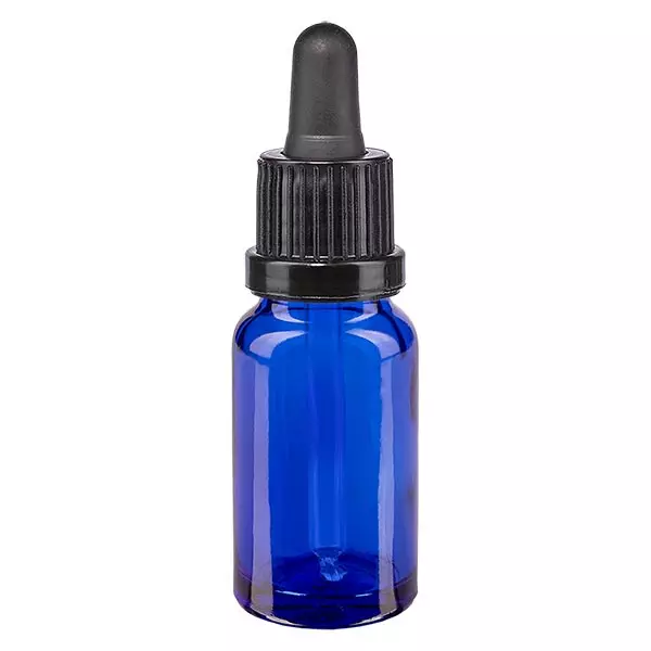 Apothekenfl. blau 10ml Pipette schwarz/schwarz OV Apothekenfl. blau 10ml Pipette schwarz/schwarz OV