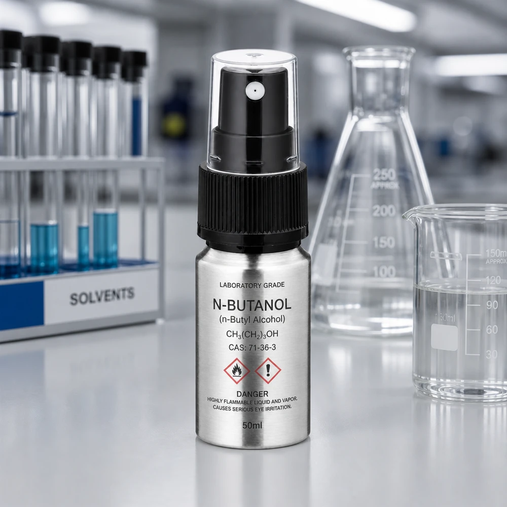 Kompakte 10ml Sprühflasche aus geschliffenem Aluminium - hygienisch und wiederverwendbar