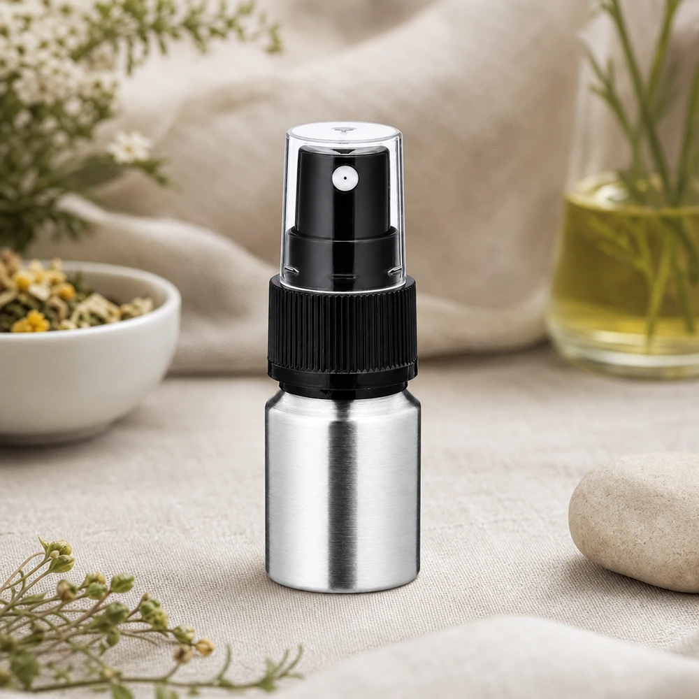 Präzise 10ml Aluflasche mit feinem Zerstäuber - gleichmäßige Dosierung für Gesichtssprays