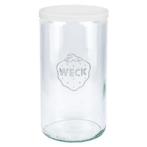 1590ml Zylinderglas WECK mit Silikondeckel weiß