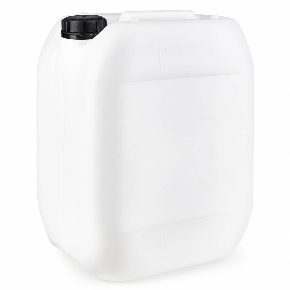 Kanister 10 Liter mit Schraubverschluss Originalitätsverschluss Lebensmittelechter HDPE Kanister 10L in Weiß mit auslaufsicherem OV Schraubverschluss