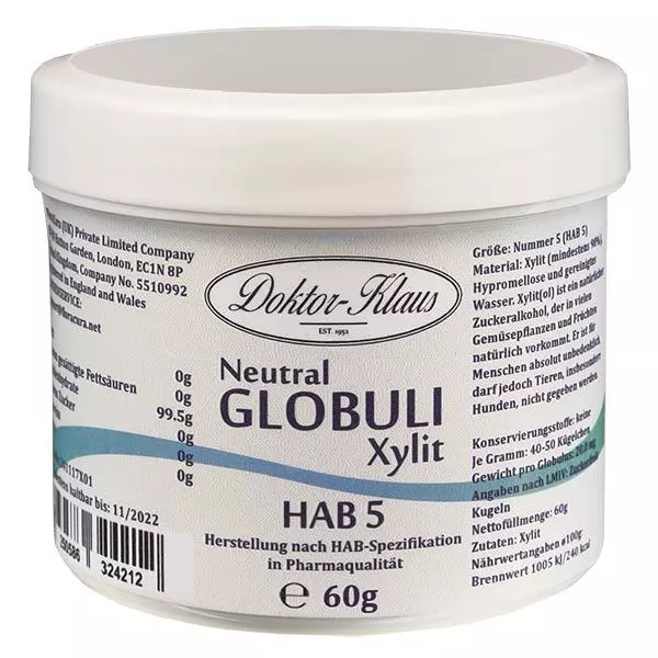 60g Zuckerfreie Neutral Globuli Gr5 Doktor-Klaus