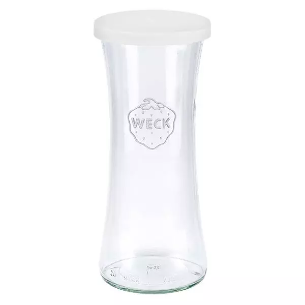 700ml Delikatessenglas mit Silikondeckel weiß