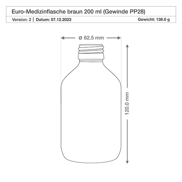 200ml Medizinflasche braun, Pumpzerstäuber schwarz ApoGlas 200ml Medizinflasche braun, Pumpzerstäuber schwarz ApoGlas