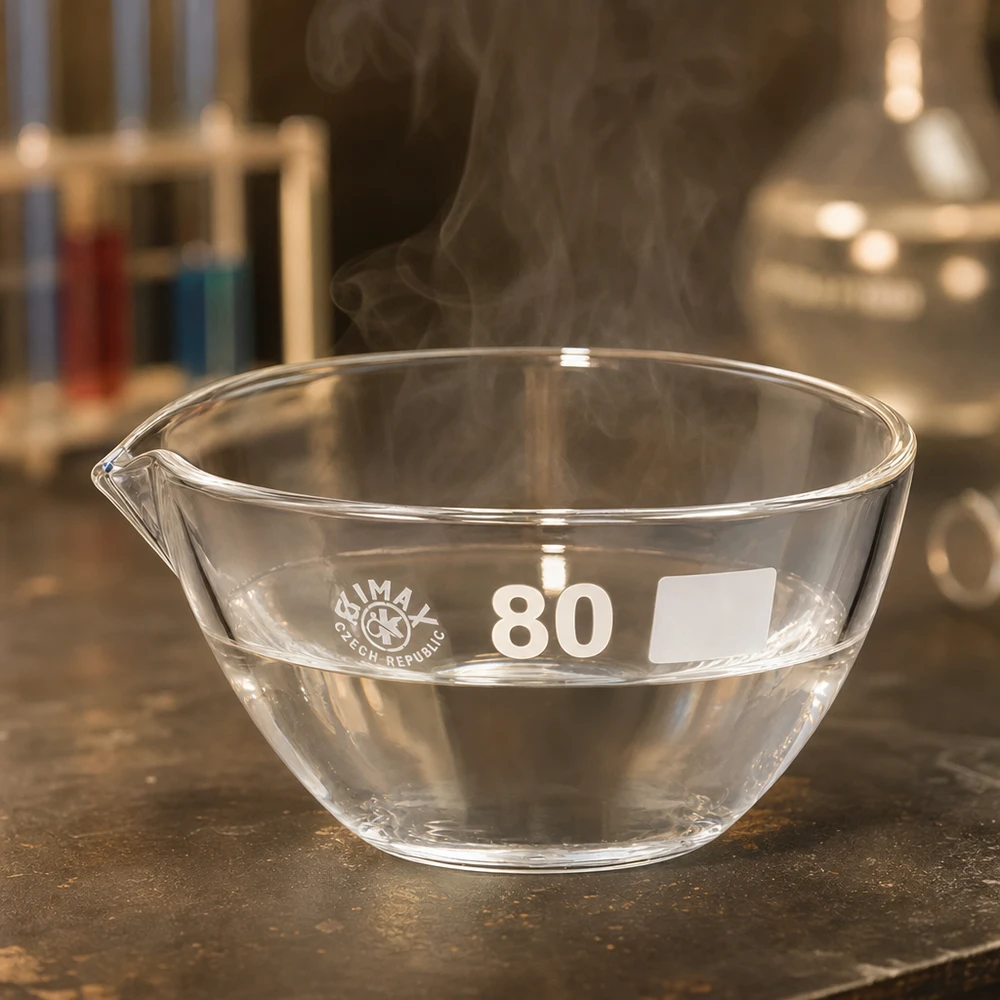 Kristallklare Abdampfschale Borosilikat 90ml ideal zum Verdampfen von Lösungsmitteln