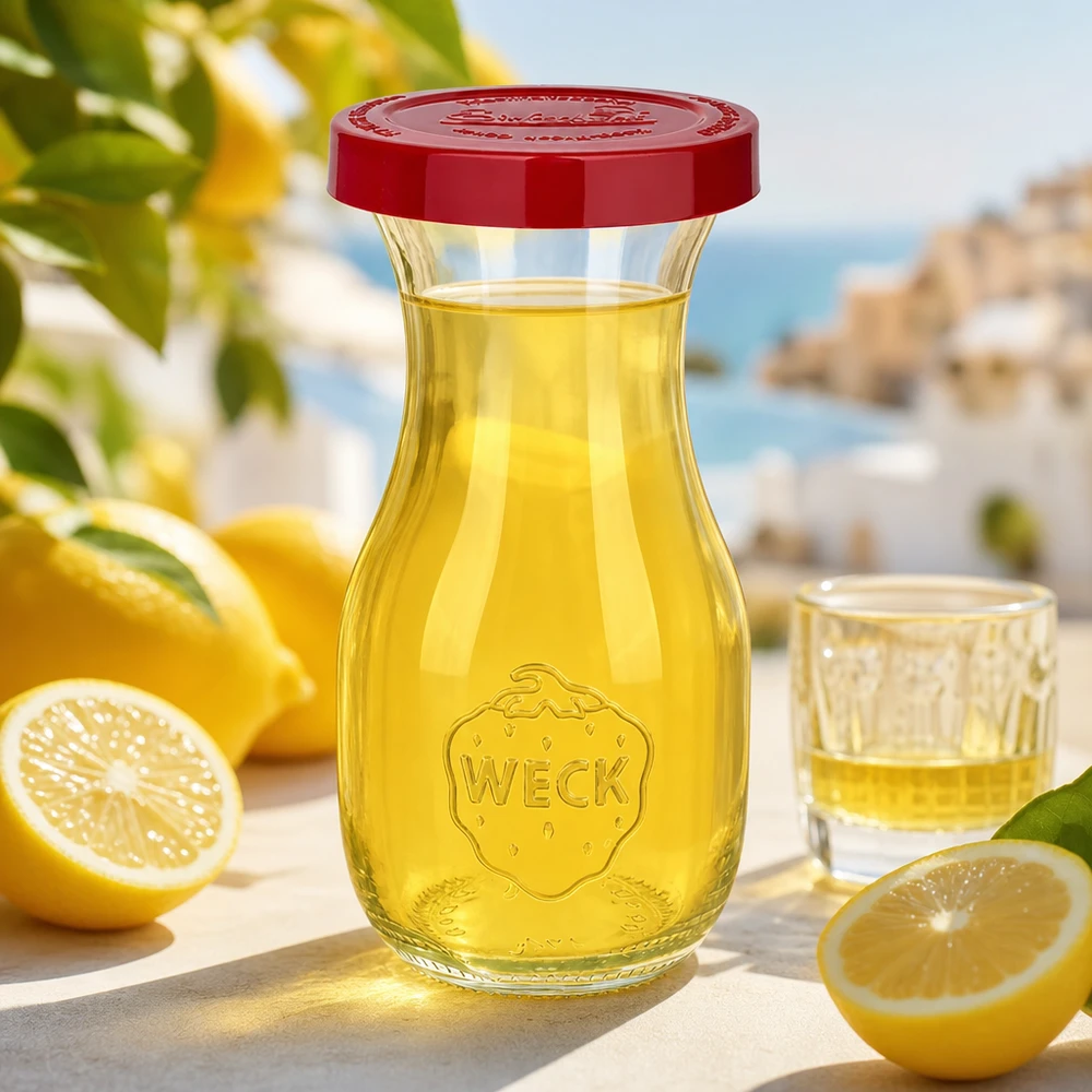 WECK Saftflasche 290ml mit transparentem Glas und kontrastierendem roten Deckel für optimale Sichtbarkeit