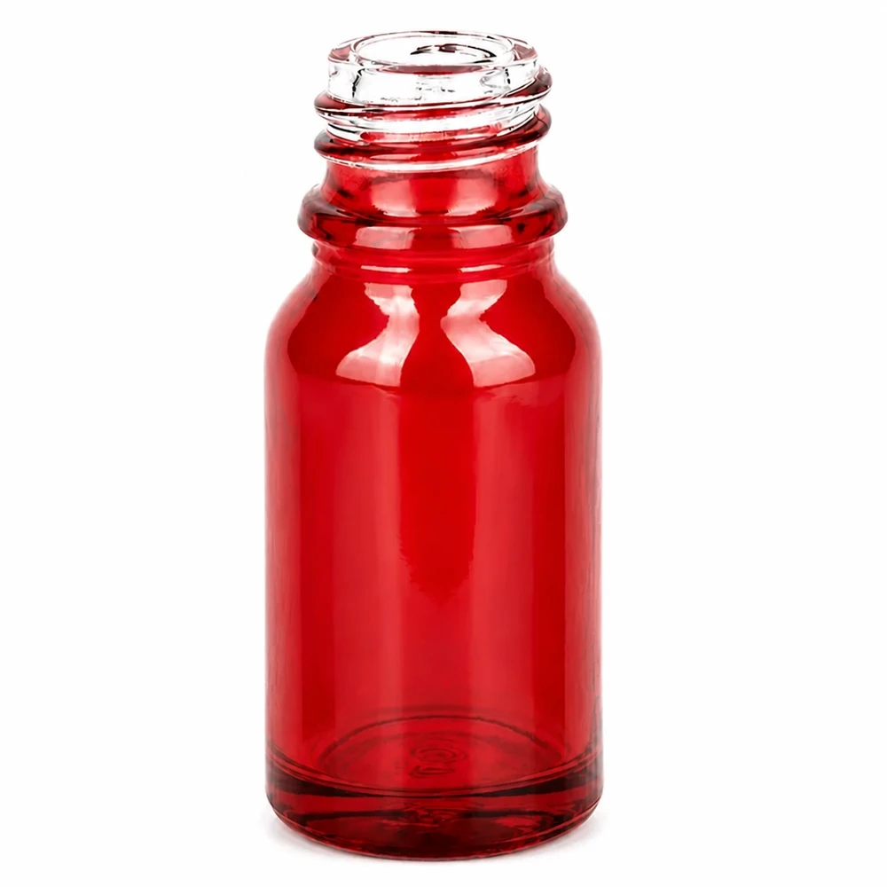 10ml Apothekenflasche RedLine UT18/10 UNiTWIST Medizinische Glasflasche 10ml rot gefärbt mit standardisiertem UT18/10 Gewinde für Apotheken