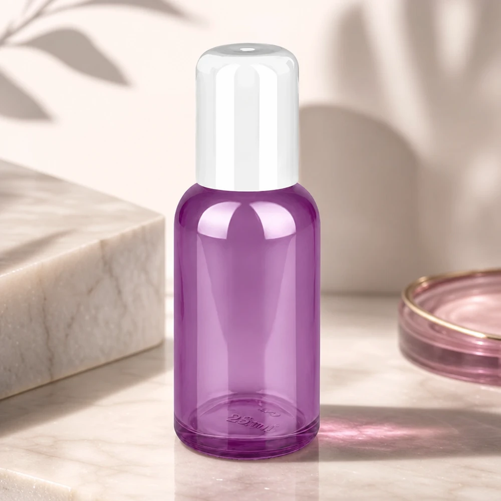 30ml Roll-On Flasche weiss Standard PurpleLine UT18/30 30ml Roll-On Flasche aus UV-schützendem violettem Glas ideal für lichtempfindliche Substanzen