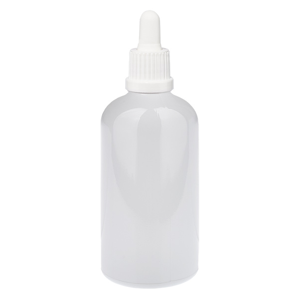100ml Pipettenflasche weiß Originalitätsverschluss WhiteLine UT18/100