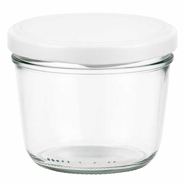 230ml Sturzglas mit BasicSeal Deckel weiß UNiTWIST 230ml Sturzglas mit weißem BasicSeal Deckel - Einmachglas aus Glas für Marmelade und Konserven