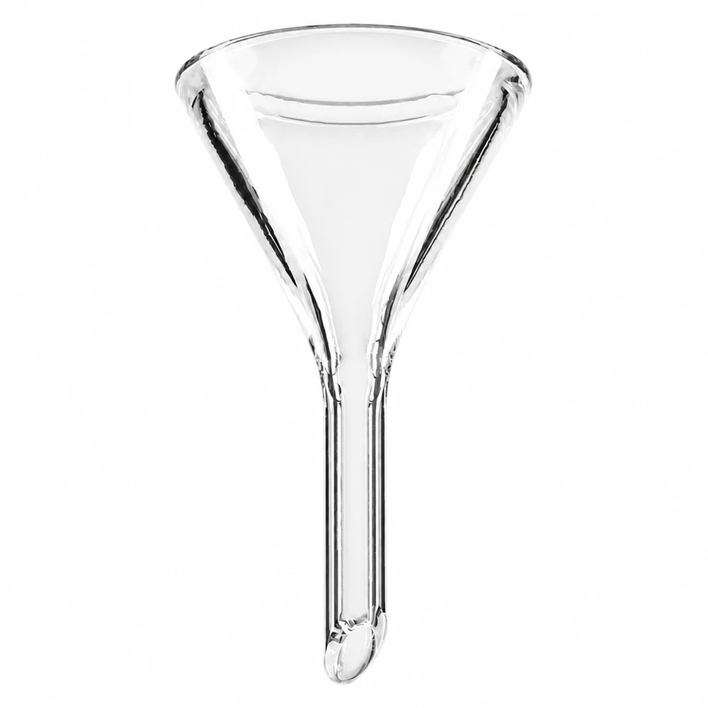 Trichter ø30mm Kalk-Soda, Winkel 60°, Kurzstil Klarer Glastrichter 30mm Durchmesser perfekt für Umfüllen von Chemikalien und Flüssigkeiten