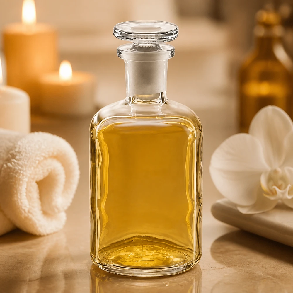 Hochwertige Ölflasche 100ml Glas Enghals mit Glasstopfen Naturkosmetik Aufbewahrung