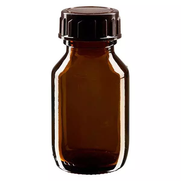 50ml Medizinflasche braun, mit Verschluss braun ApoGlas 50ml Medizinflasche braun, mit Verschluss braun ApoGlas