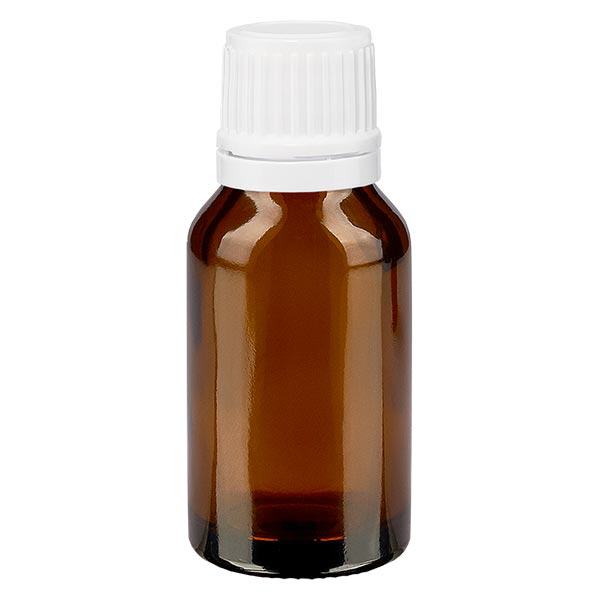Apothekenflasche braun 30ml Schraubverschluss weiß Originalitätsverschluss Apothekenflasche braun 30ml Schraubverschluss weiß Originalitätsverschluss