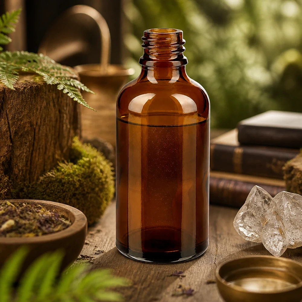 ApoGlas 50ml Flasche in elegantem Braun perfekt für Homöopathie und alternative Medizin