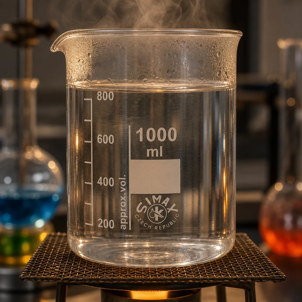 Wissenschaftliches Becherglas 1000ml niedrige Bauform ideal für Chemielabor und Forschung