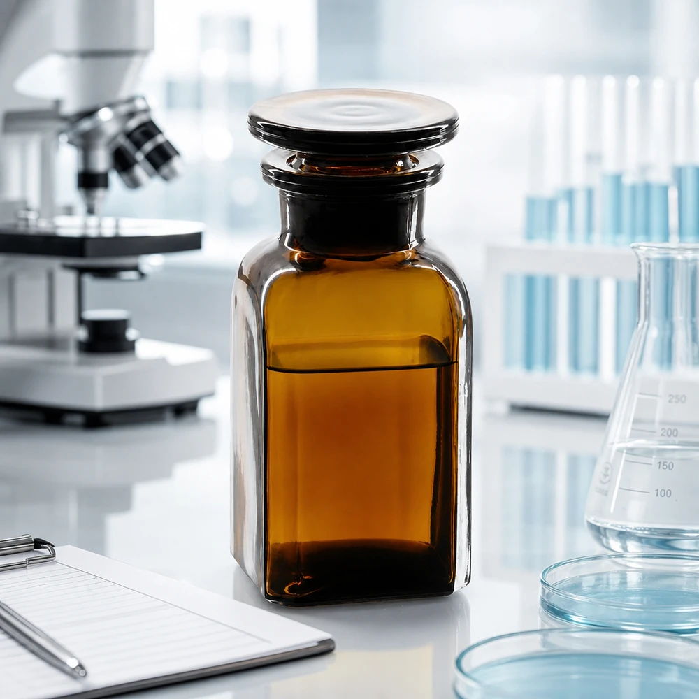 Vierkantflasche 100ml braun Weithals Glasstopfen Vierkantflasche Braunglas 100ml mit breiter Öffnung und Glasstopfen für Tinkturenherstellung