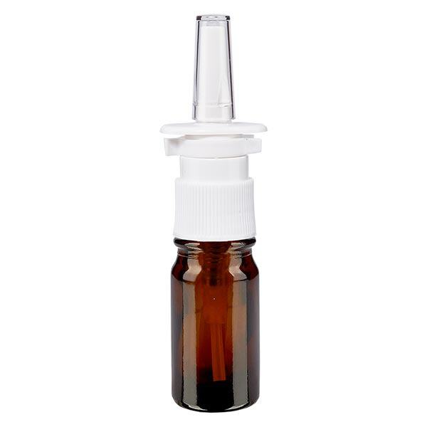 Apothekenflasche braun 5ml Nasenzerstäuber weiß Standard Apothekenflasche braun 5ml Nasenzerstäuber weiß Standard
