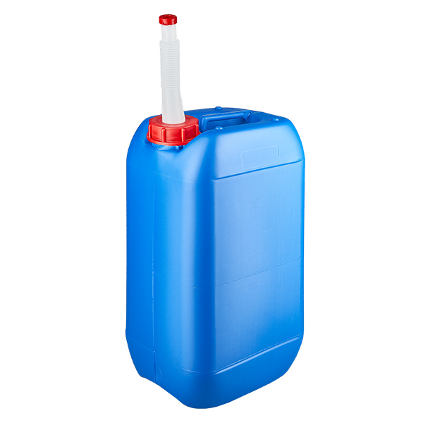 Kanister 15 Liter blau mit Auslaufrohr Flex