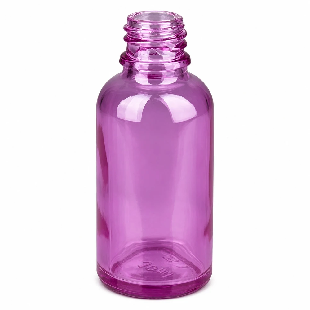 30ml Sprayflasche weiss/transparent Standard PurpleLine UT18/30 Transparente Violett-Flasche 30ml mit Standard-Gewinde für selbstgemachte Hautpflege
