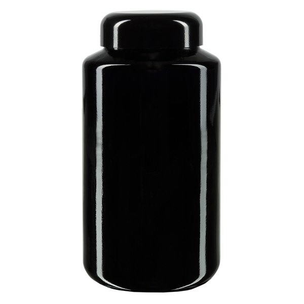 Weithalsdose Violettglas 500ml, mit schwarz Deckel Weithalsdose Violettglas 500ml, mit schwarz Deckel