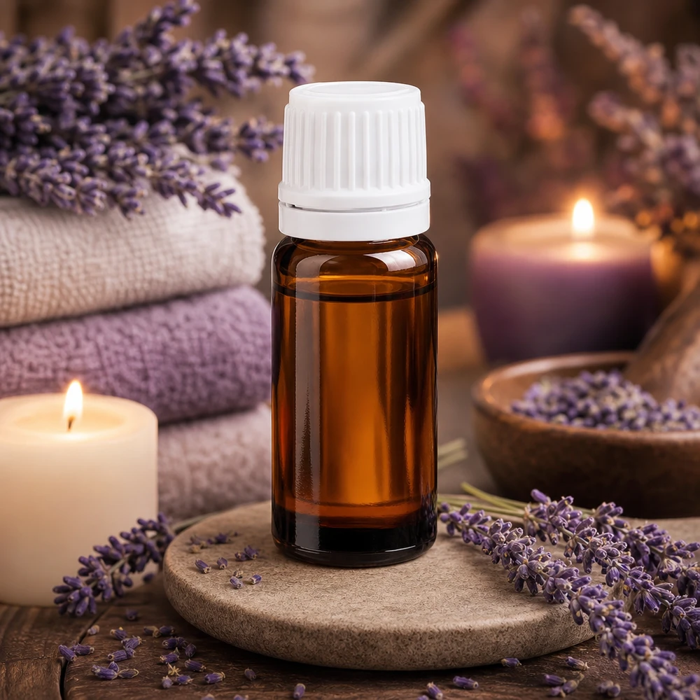Apothekenflasche braun 10ml Schraubverschluss weiß Originalitätsverschluss Kompakte Apothekerflasche 10ml in Braunglas ideal für Lavendelöl und Naturkosmetik