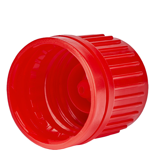 Schraubverschluss, rot, DIN18, mit Originalitätsverschluss