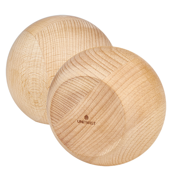 1500ml Sturzglas WECK RR100 mit Holzkugel Buche Buchenholzkugel Verschluss für WECK Glas 1590ml RR100 - Detailaufnahme der natürlichen Holzmaserung und Verarbeitung