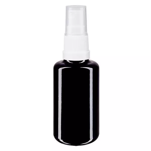 Apothekenflasche violett 30ml Sprayaufsatz weiß Apothekenflasche violett 30ml Sprayaufsatz weiß