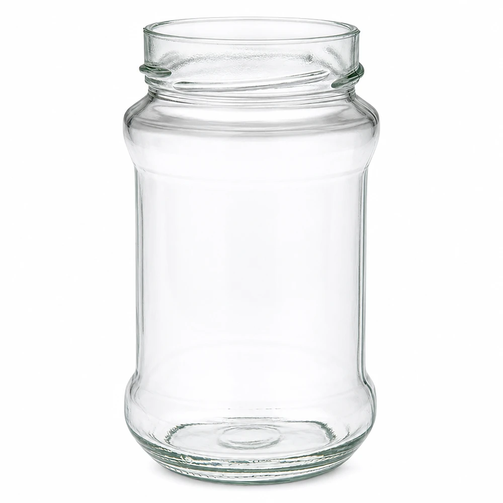 UNiTWIST Runda390 Rundglas 390ml TO66 Schraubgewinde Einmachglas transparent ohne Deckel für Konservierung