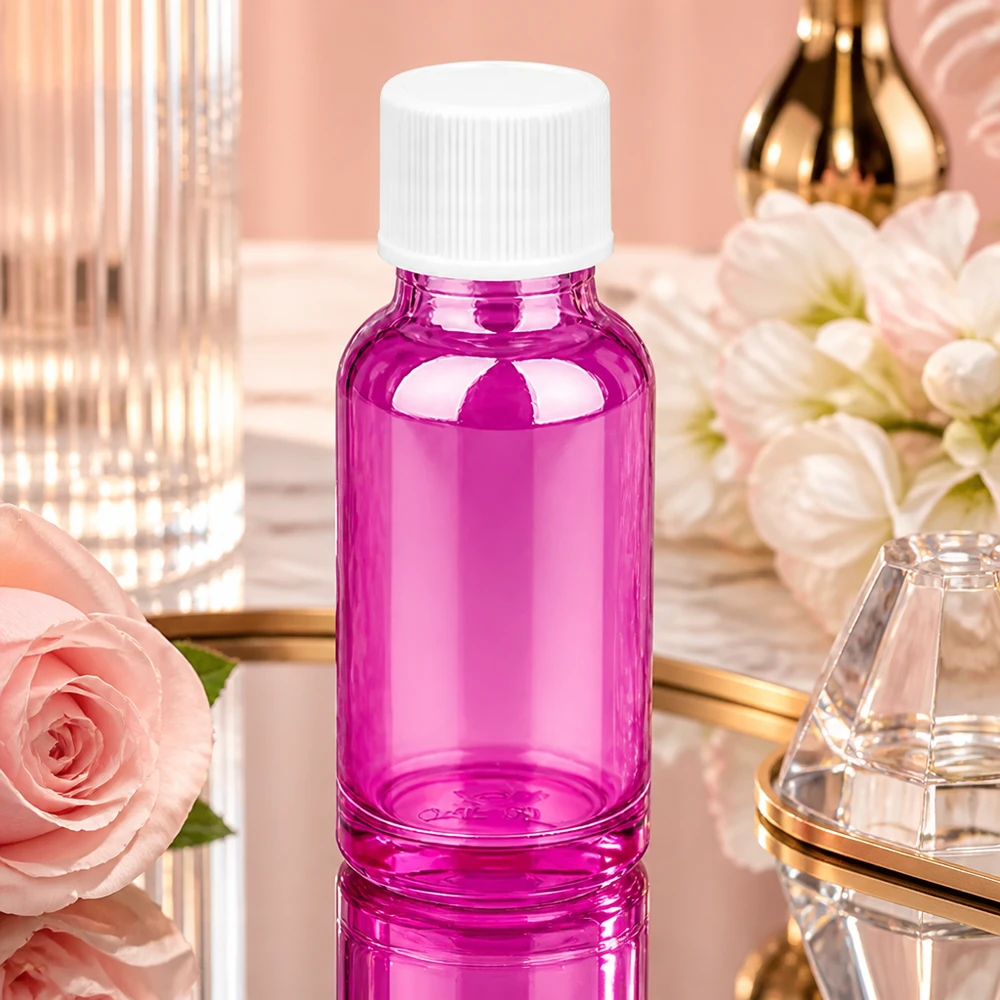 20ml Flasche 11mm Schraubverschluss weiss Standard PurpleLine UT18/20 Violette 20ml Glasflasche mit UT18/20 Gewinde ideal für professionelle Kosmetikherstellung
