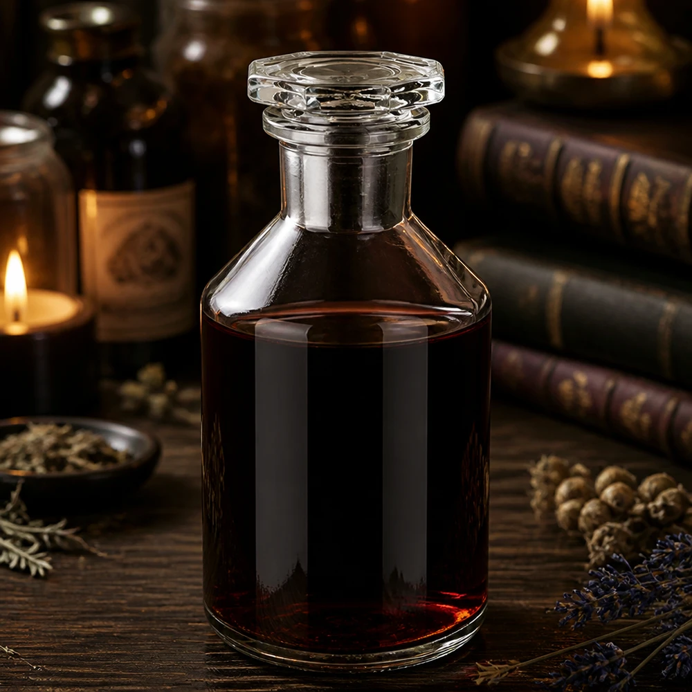 Steilbrustflasche 50ml klar Enghals Glasstopfen Zylindrische Klarglasflasche 50ml Enghals mit Stopfen für Tinkturen und Essenzen