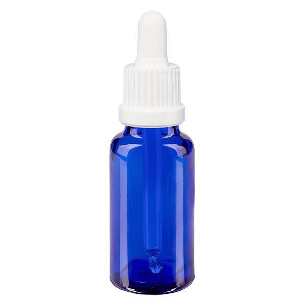 Apothekenflasche blau 20ml Pipette weiß Originalitätsverschluss Apothekenflasche blau 20ml Pipette weiß Originalitätsverschluss